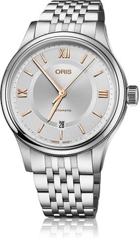 luxury Replica ORIS CLASSIC DATE SILVER DIAL ON BRACELET watch 01-733-7719-4071-07-8-20-10